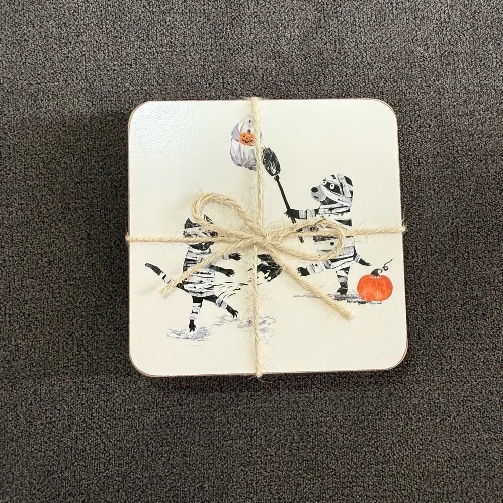 Pottery Barn Doug & Friends Coasters - Mixed of 4